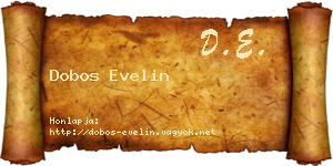 Dobos Evelin névjegykártya